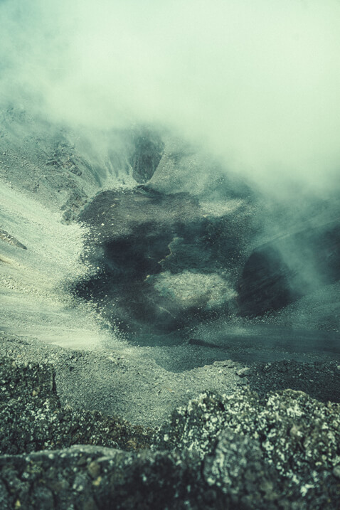 vue sur volcan interieur