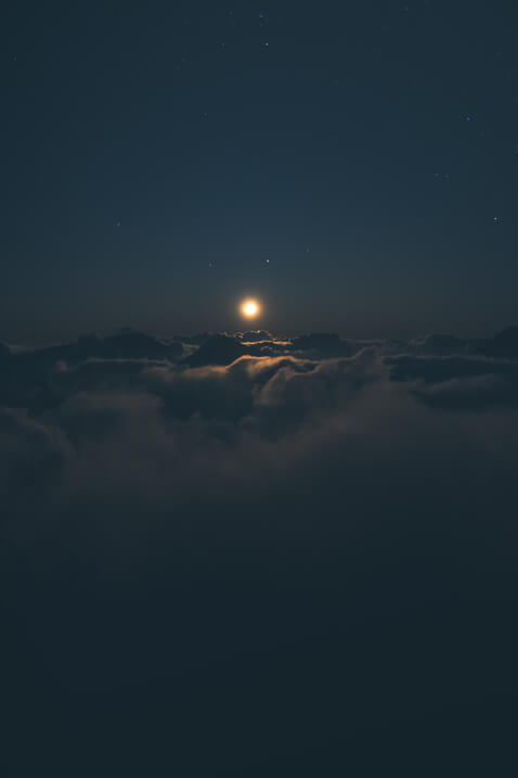 mer nuage lune