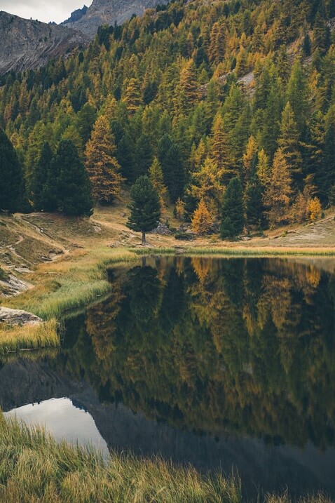 lac miroir reflet