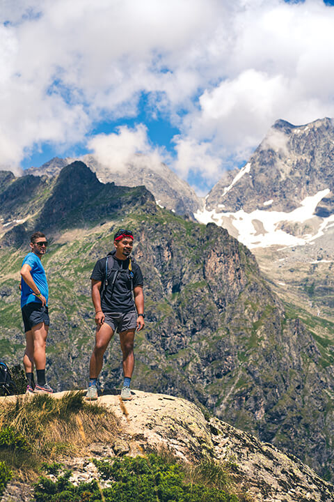 pause vue montagne