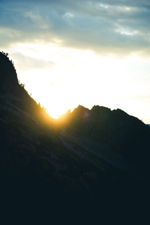 lueur du soleil couchant