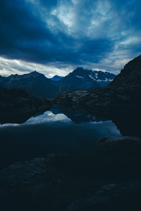 reflet nuage sur lac