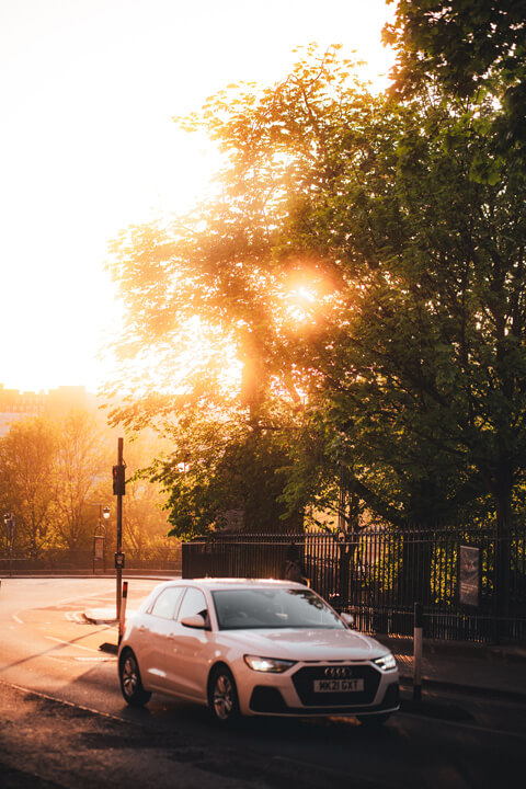 sunset voiture audi