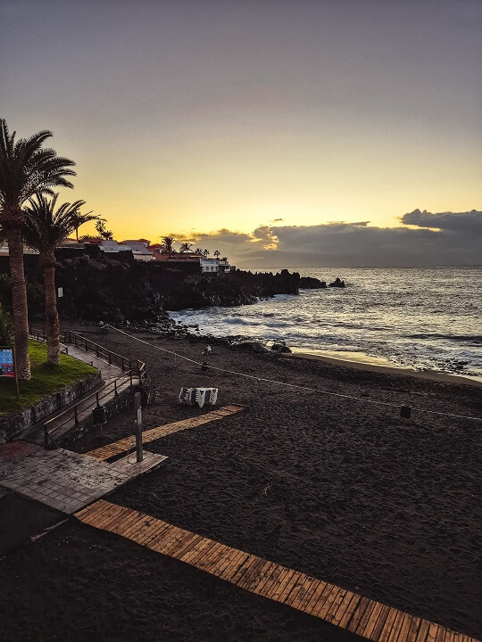 coucher soleil playa arena
