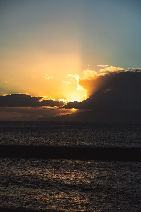 roches orange coucher soleil